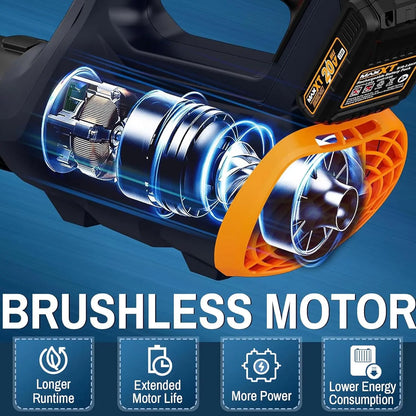MAXXT 20V Cordless Brushless Leaf Blower - Unleash 360CFM Power with 200MPH Speed, 3 Adjustable Settings & 30-Minute Runtime for Effortless Outdoor Cleaning!